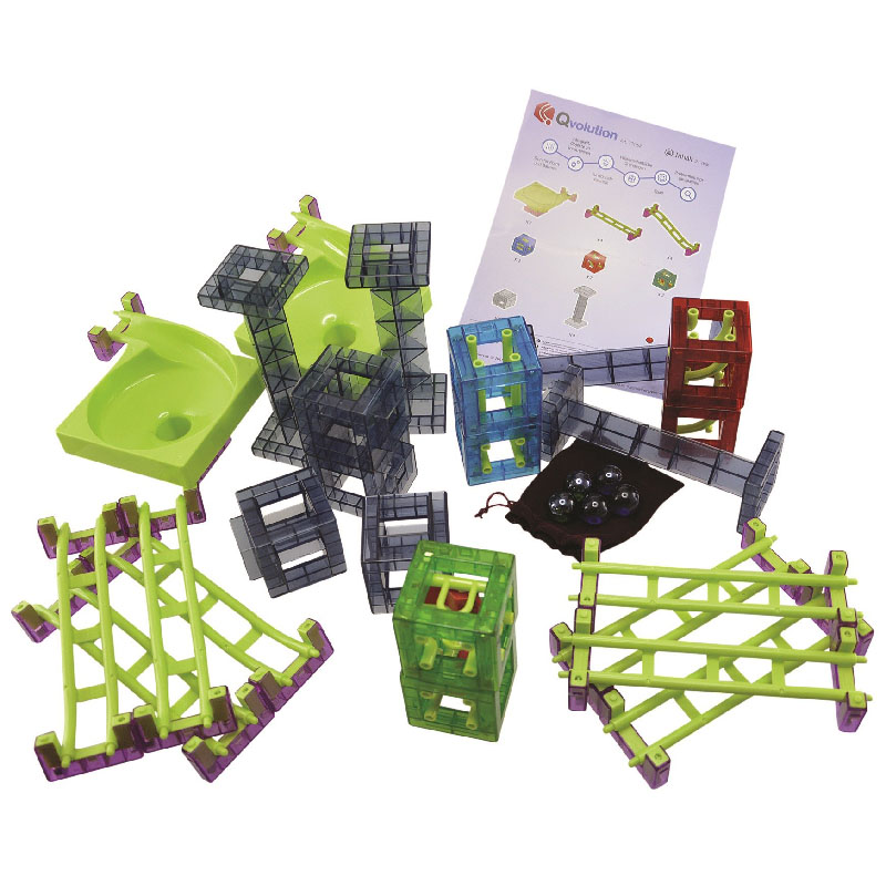 271_92_01_Qvolution_Kugelbahn_Kugel_Bauen_Bausteine_Bahn_Babylon_4027608271928