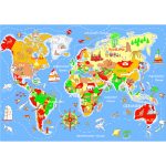 Spielteppich Weltkarte 140 x 200 cm – Bild 2