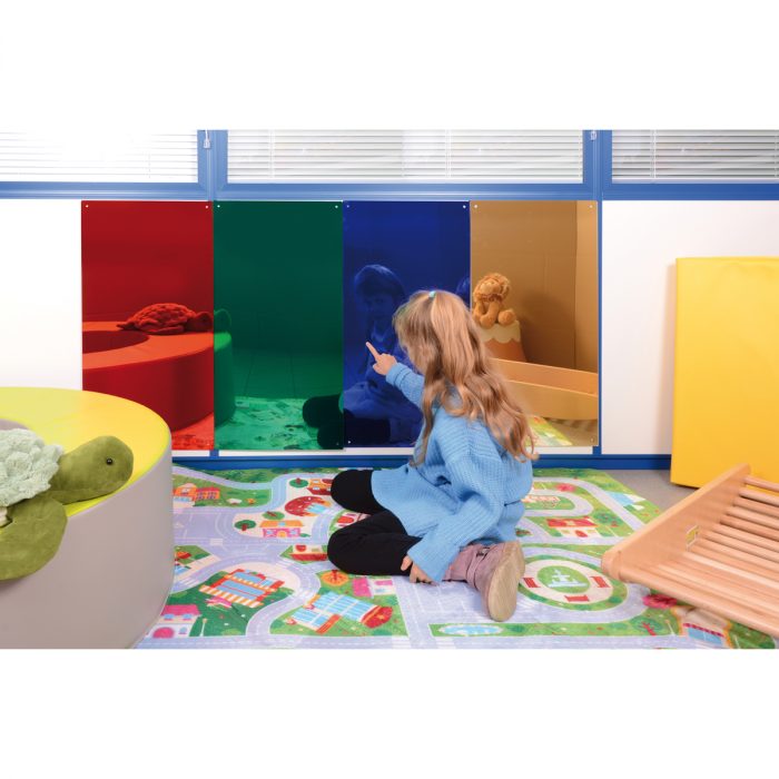 Farbige Acrylspiegel 40 × 80 cm 4er-Set – Bild 2