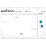 Magnetischer Whiteboard-Wochenplan A4, 4-teilig