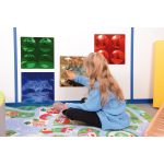 Gewölbte farbige Acrylspiegel 33 × 33 cm, 4er-Set – Bild 2