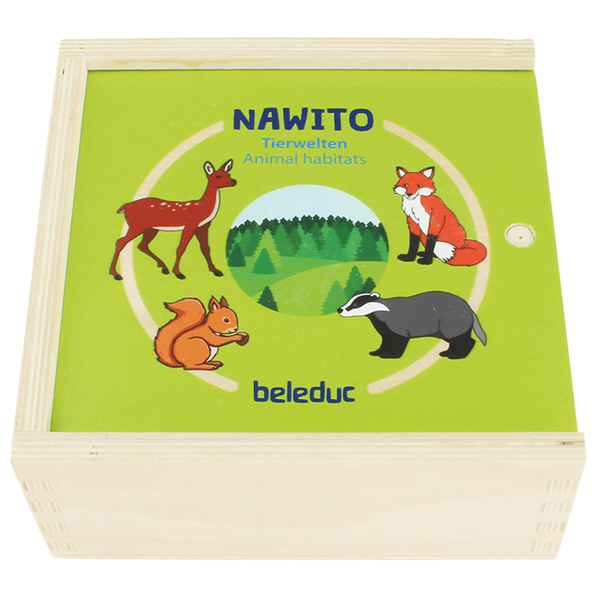 11580-Cover-rgb.png beleduc NAWITO Tierwelten – 45-teiliges Zuordnungspuzzle – Bild 1