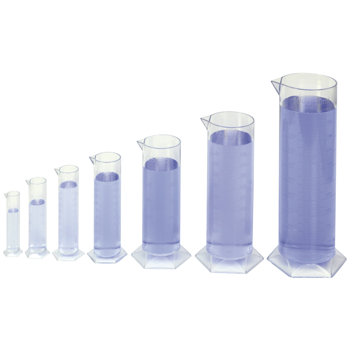 120018_1.jpg Messzylinder-Set, 7-teilig von 10 bis 1.000 ml – Bild 1