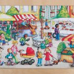 beleduc Rahmenpuzzle Markt – 24 Teile