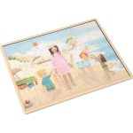 Puzzle Strand Sie und Sie Familie