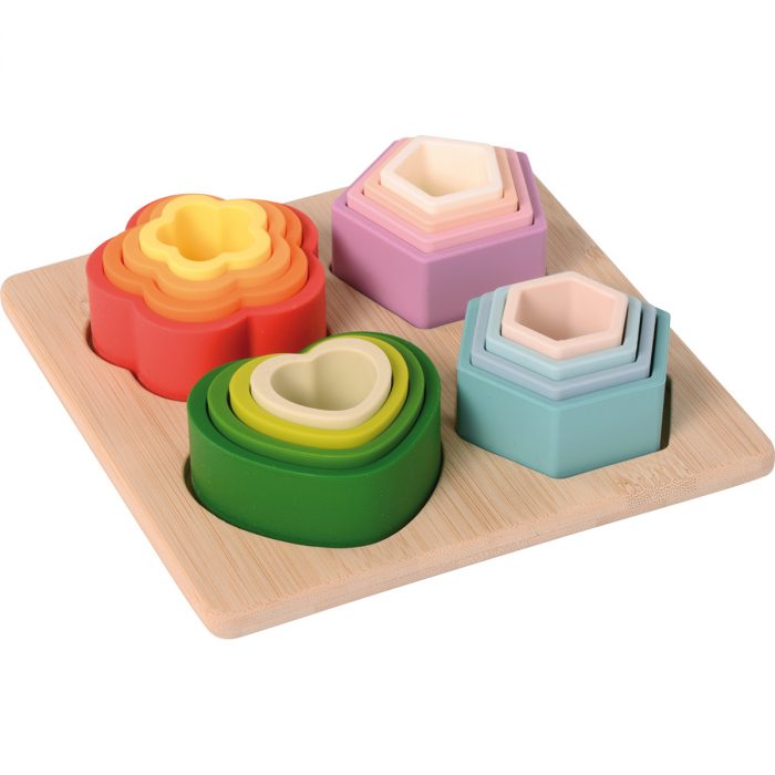 Soft-Stapelspiel aus Silikon mit Sortierbrett – Bild 2