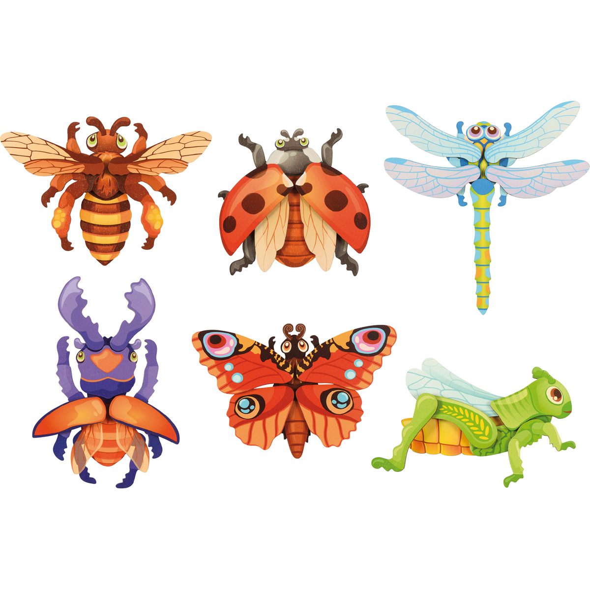 121002_1.jpg Magnetpuzzle Insekten 6er Set – Bild 1