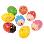 Rassel-Eier mit Motiven, 8er Set