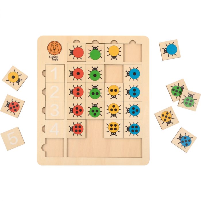 Marienkäfer-Zahlenpuzzle 1 bis 5 – Bild 2