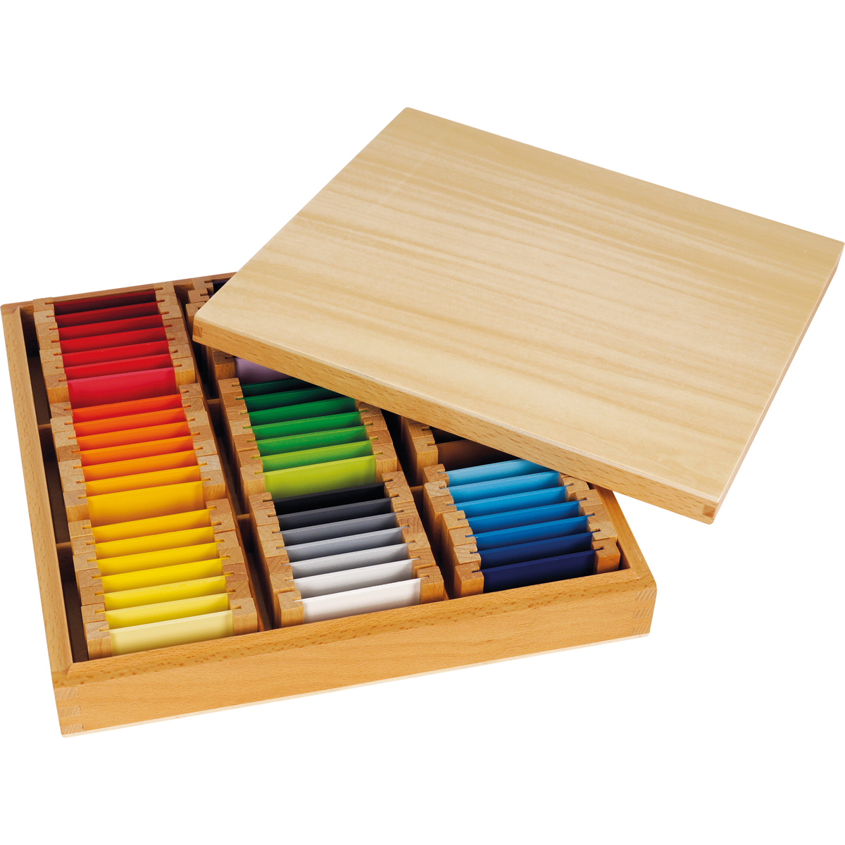 121040_1.jpg Montessori-Farbtäfelchen Schattierungen, 63-teilig – Bild 1
