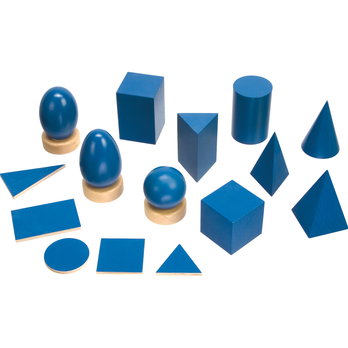 121042_1.jpg Montessori-Geometrische Körper mit Grundtäfelchen – Bild 1