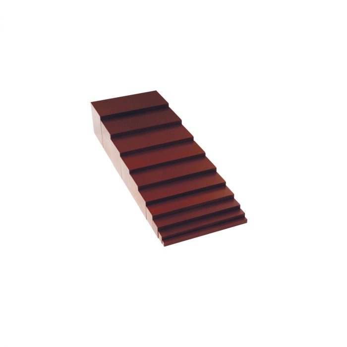 Montessori Braune Treppe mit 10 Prismen – Bild 2