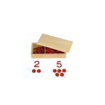 Montessori-Ziffern & Chips in Holzbox – Bild 2