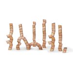 Loggos Holzbausteine Buche mit Grip-Flächen, 75-teilig