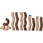 Loggos Holzbausteine Buche & Nuss mit Grip-Flächen, 75-teilig
