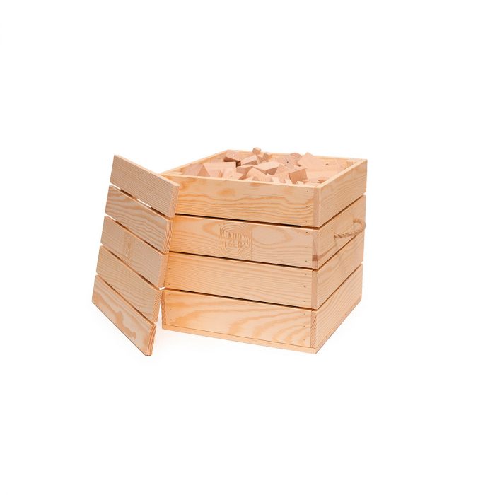 Kooglo magnetische Holzbausteine natur, 300-teilig – Bild 3