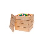 Kooglo magnetische Holzbausteine natur & farbig, 300-teilig – Bild 3