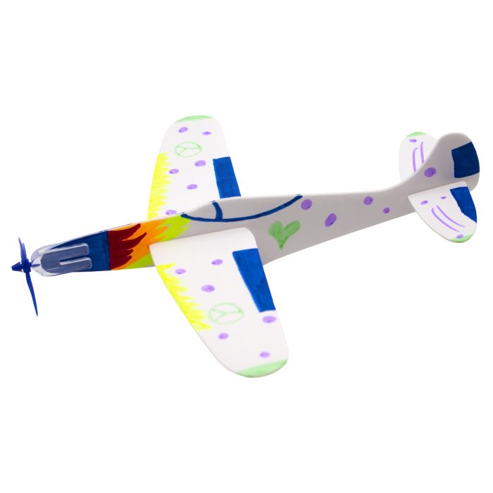 Styropor-Flugzeuge zum Bemalen, 12er Set – Bild 2