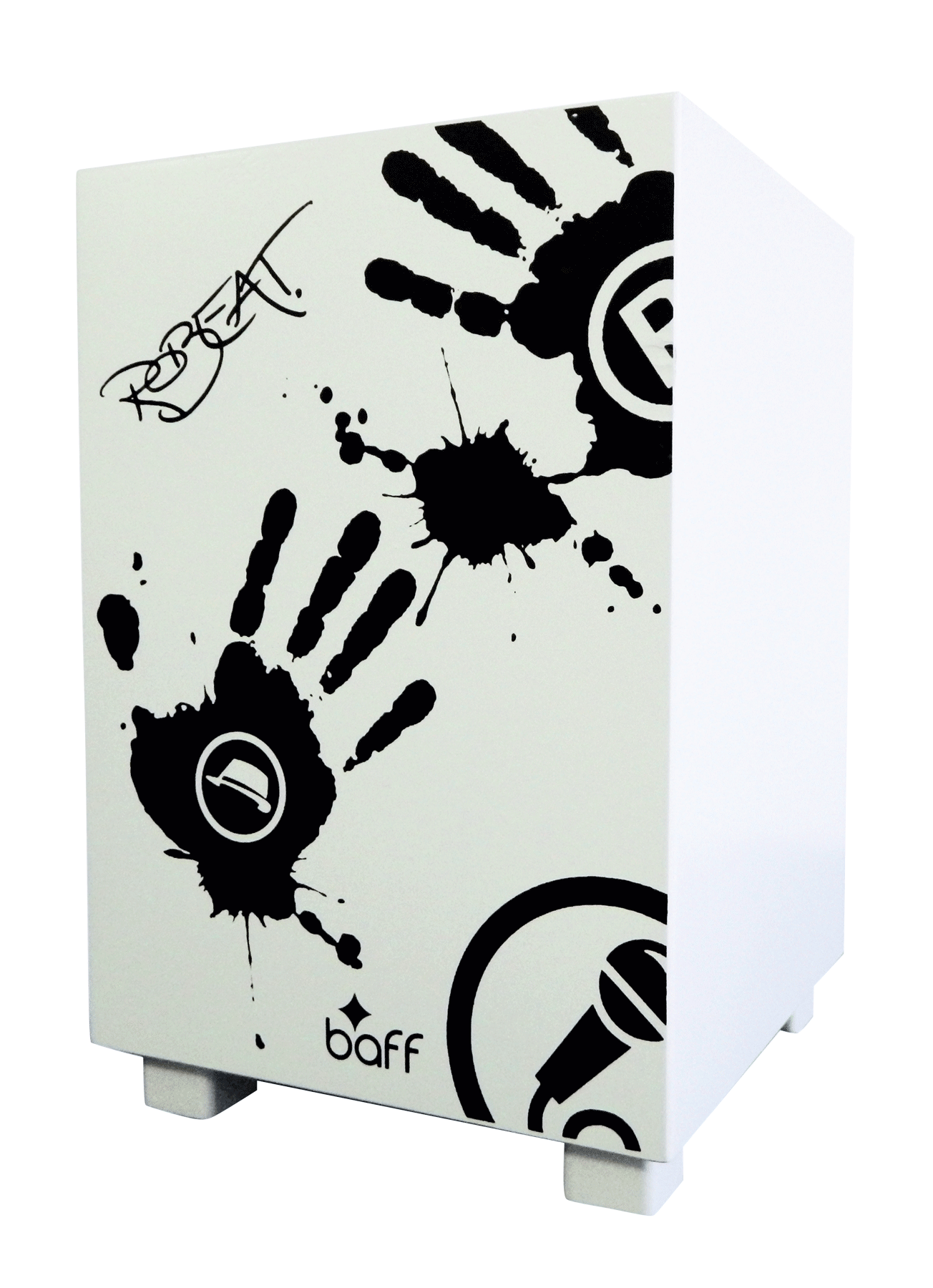 13090-1-product-rgb.png baff Erwachsenen-Cajon 42 cm Graffiti weiß – Bild 1