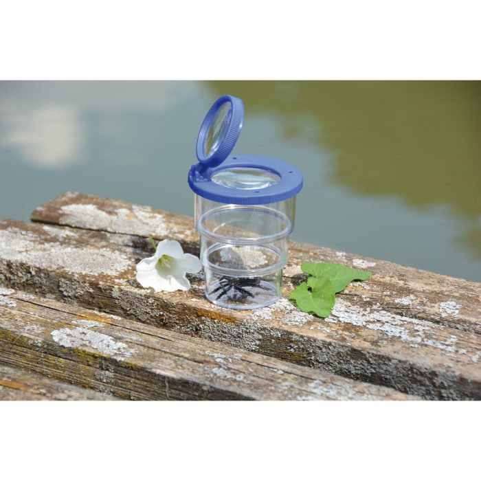Teleskop-Lupendose mit 2 Lupen, blau – Bild 3