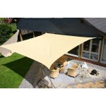 Sonnensegel 3,5 × 4,5 m, beige, 90 % UV-Filter