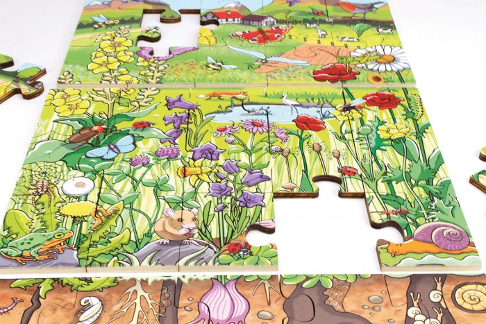 beleduc Bodenpuzzle Entdecke die Blumenwiese – Bild 7