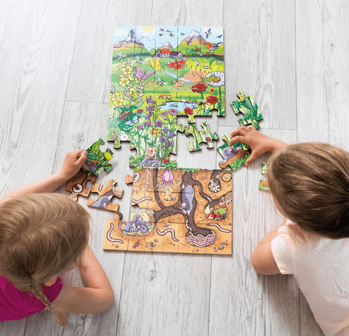 beleduc Bodenpuzzle Entdecke die Blumenwiese – Bild 3