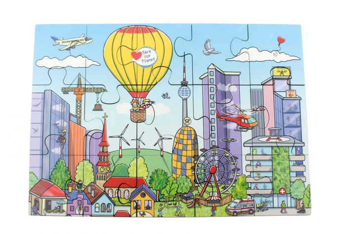 Bodenpuzzle „Stadtleben“ – 45-teiliges XXL Puzzle von beleduc – Bild 7