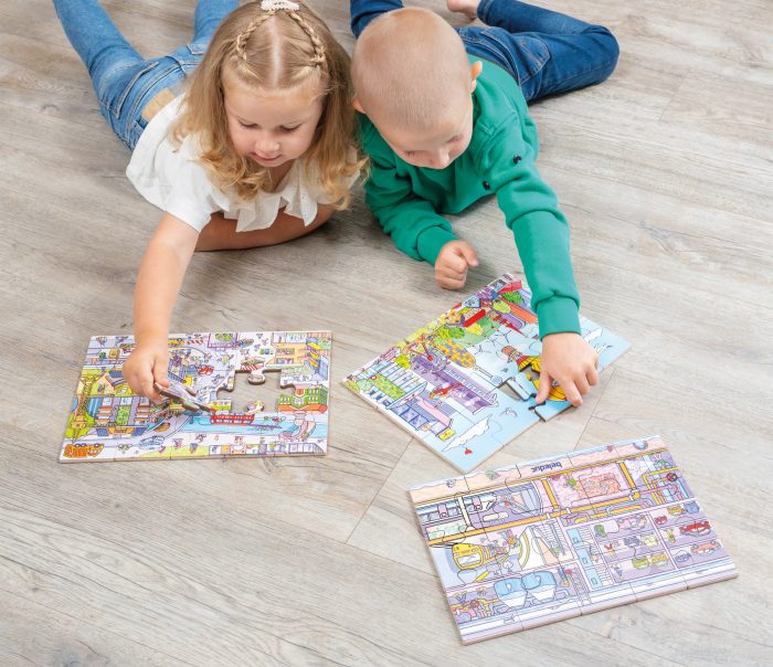 Bodenpuzzle „Stadtleben“ – 45-teiliges XXL Puzzle von beleduc – Bild 13