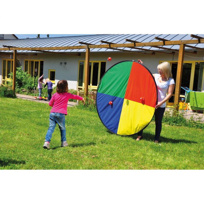 Mega-Wurfscheibe Ø 150 cm mit 6 Klettbällen – Bild 2
