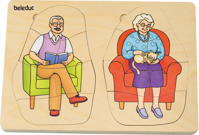 beleduc Lagen-Puzzle „Oma & Opa“ – Lebensphasen entdecken – Bild 7