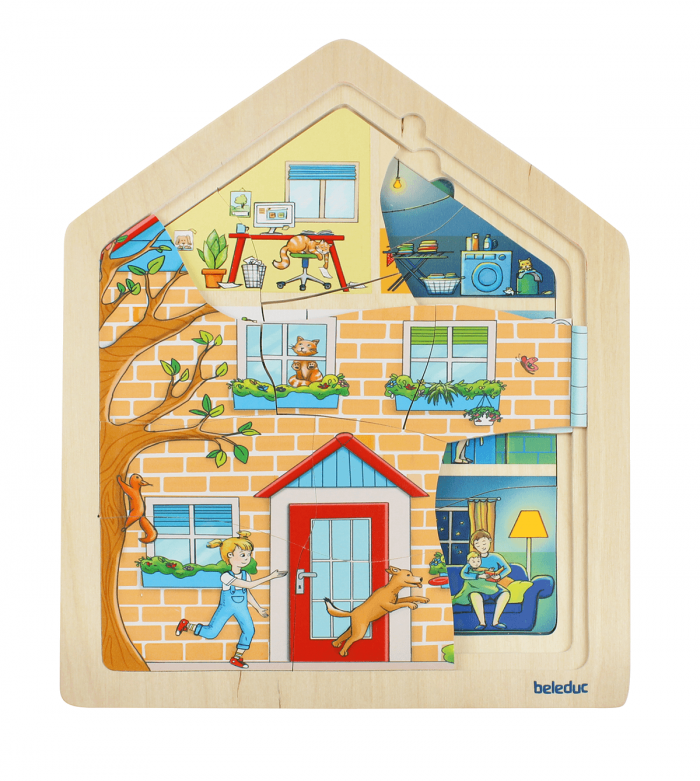 beleduc Lagen-Puzzle „Zuhause“ – das Haus entdecken – Bild 8