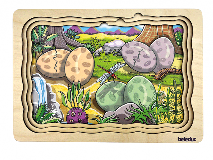 Lagen-Puzzle „Dinosaurier“ – mit Glow-in-the-Dark von beleduc – Bild 7