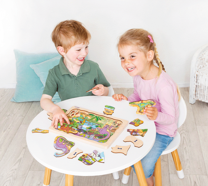 Lagen-Puzzle „Dinosaurier“ – mit Glow-in-the-Dark von beleduc – Bild 3