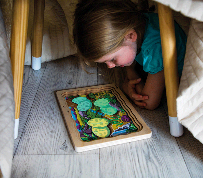 Lagen-Puzzle „Dinosaurier“ – mit Glow-in-the-Dark von beleduc – Bild 5