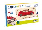 Lagen-Puzzle „Auto“ – Verbrennungs- & Elektromotor von beleduc