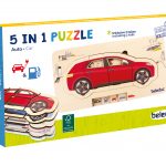 Lagen-Puzzle „Auto“ – Verbrennungs- & Elektromotor von beleduc