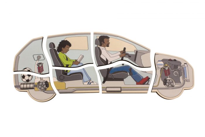 Lagen-Puzzle „Auto“ – Verbrennungs- & Elektromotor von beleduc – Bild 7