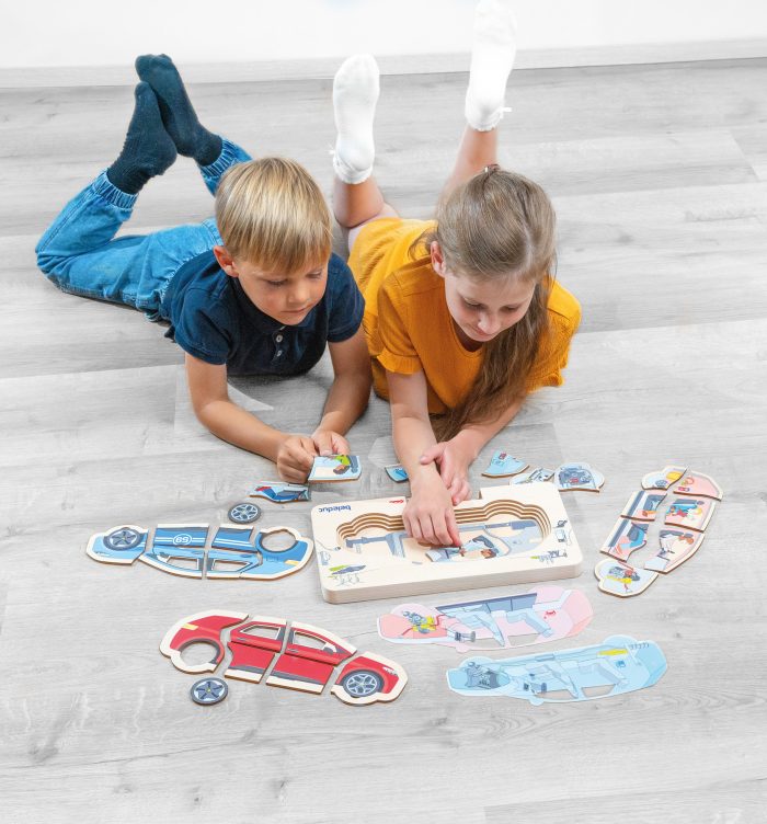 Lagen-Puzzle „Auto“ – Verbrennungs- & Elektromotor von beleduc – Bild 18