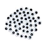 Wackelaugen 8 mm Schwarz/Weiß