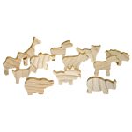 Holzfiguren Tiere 12er-Set