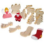 Holzfiguren Weihnachten 12er-Set