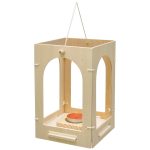 Holzlaterne zum Selbstgestalten 12 × 12 × 19 cm