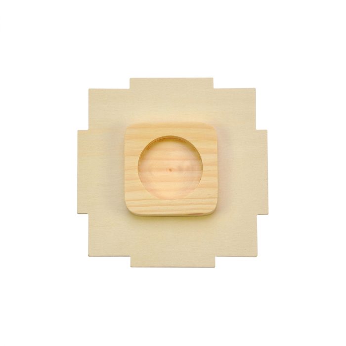 Holzlaterne zum Selbstgestalten 12 × 12 × 19 cm – Bild 4