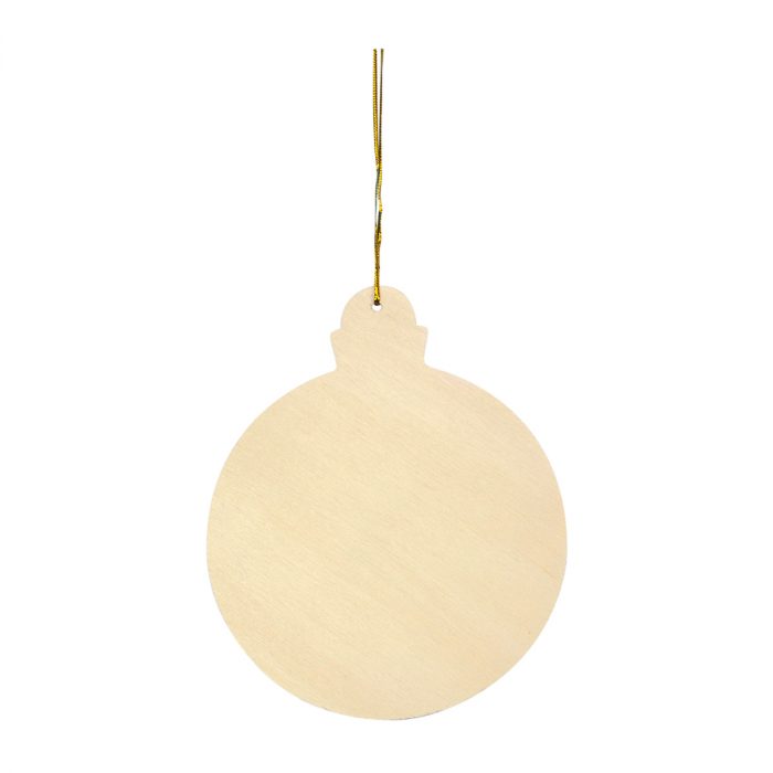 Christbaumkugeln aus Holz 4er-Set – Bild 2