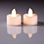Teelichter LED hellgelb mit Batterien 2er-Set