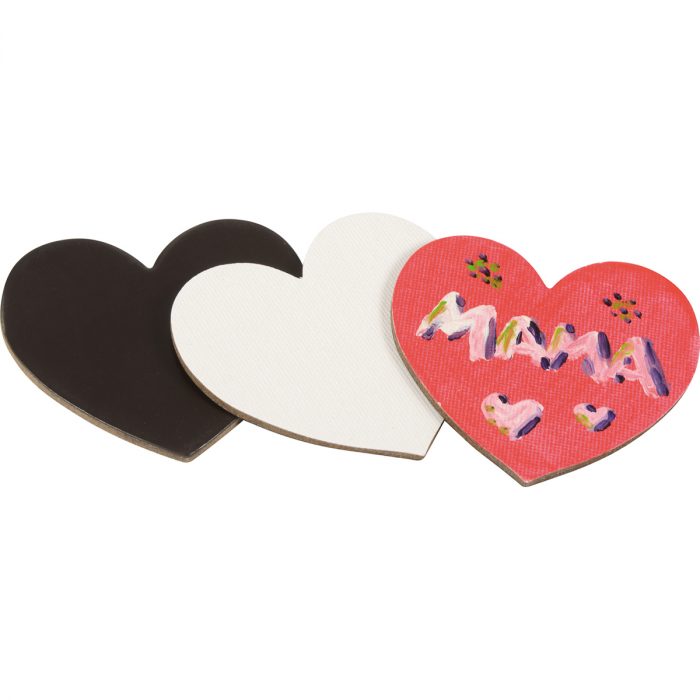 Magnet Leinwandherzen klein 12er-Set – Bild 4