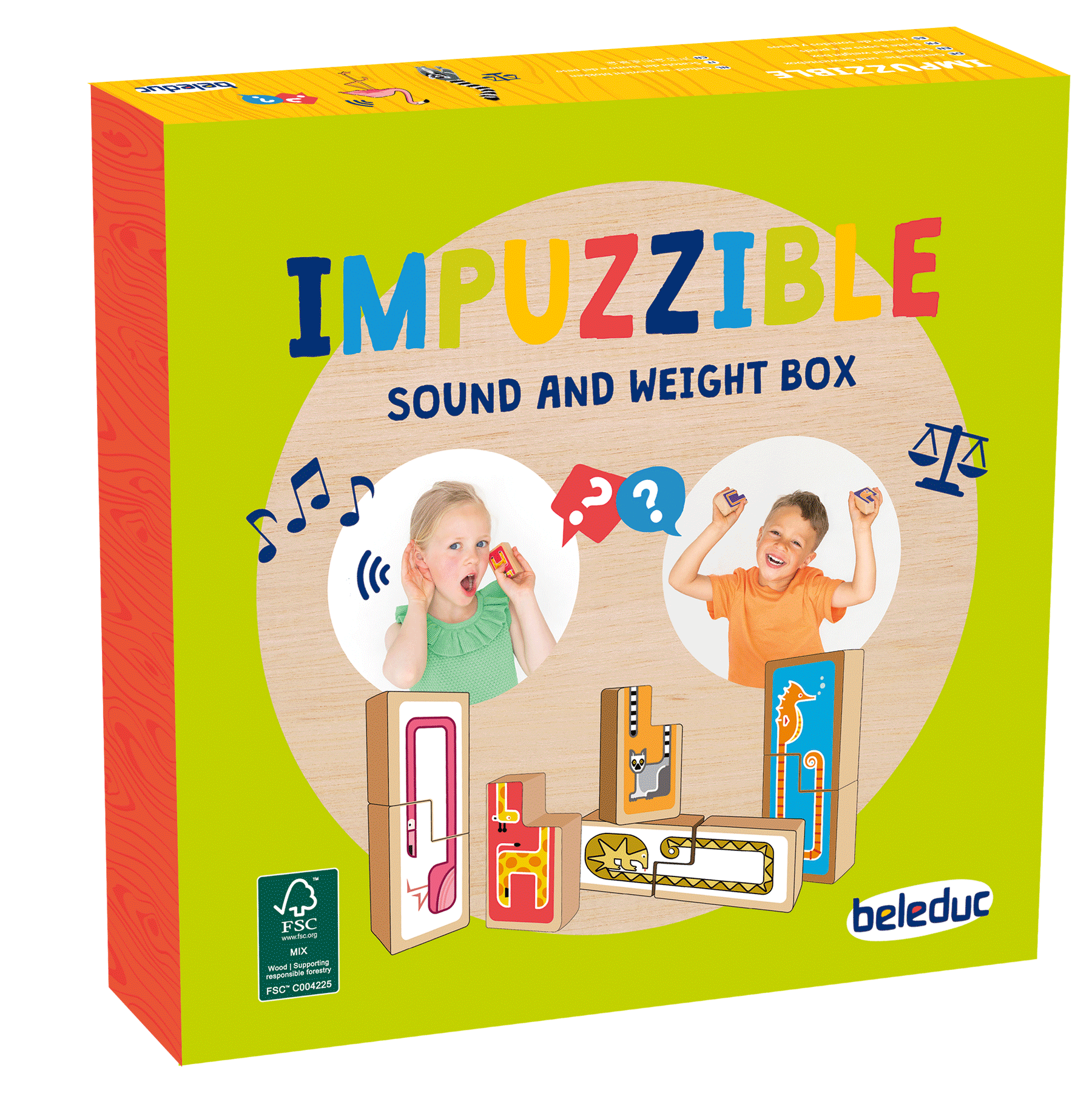 23605-box-rgb-1.png Impuzzible 2 in 1 – Geräusche- und Gewichte-Memo von beleduc – Bild 1
