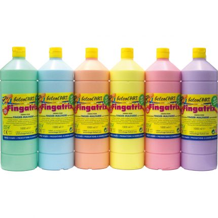 belcolART Fingatrix Pastell Set 6 × 1000 ml 6 Farben