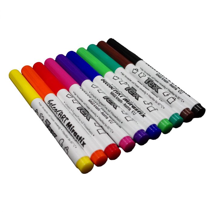 belcolART Stoffmalstifte Mirastix Tex 10 Stück in 10 Farben – Bild 3